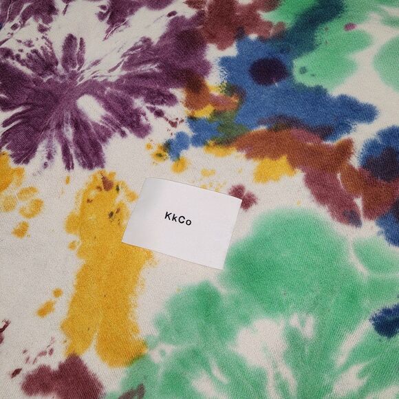 KkCo Tie Dye Oversized Pierced Sweatshirt Unisex Size S - Picture 8 of 10